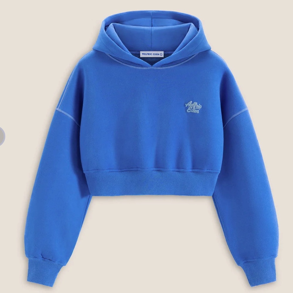 Aelfric Eden Blue Cropped Hoodie